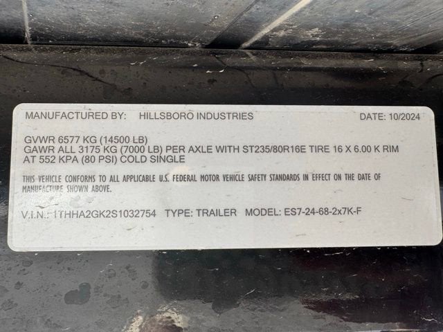 2025 HILLSBORO ENDURA ES7-24-68-2X7K-F Base