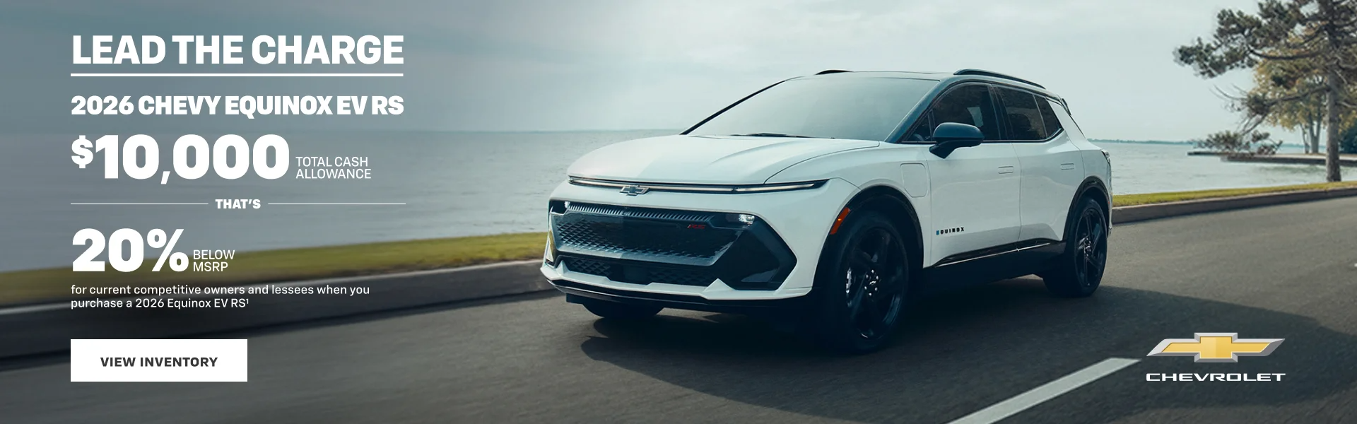 2026 Chevy Equinox EV RS. $10,000 Total Cash Allowance. That