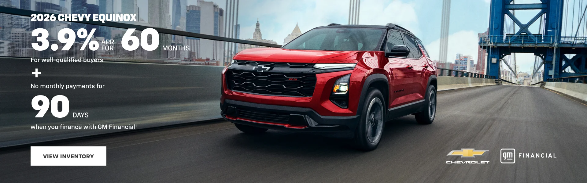 2026 Chevy Equinox. 3.9% APR for 60 Months 